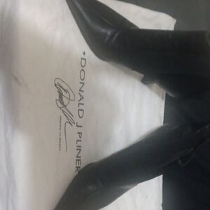 Donald J. Pliner Sleek Black Heeled Boots
